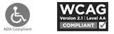 Web adaptada ADA Compilace y WCAG 2.1